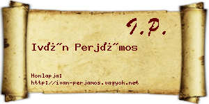 Iván Perjámos névjegykártya